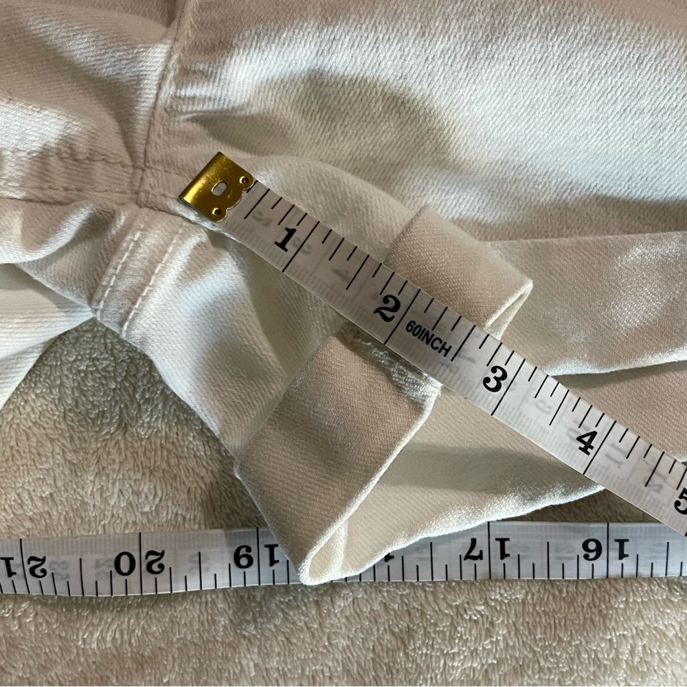 Medium girls 7/8 white Denim Overalls - Picture 4 of 7